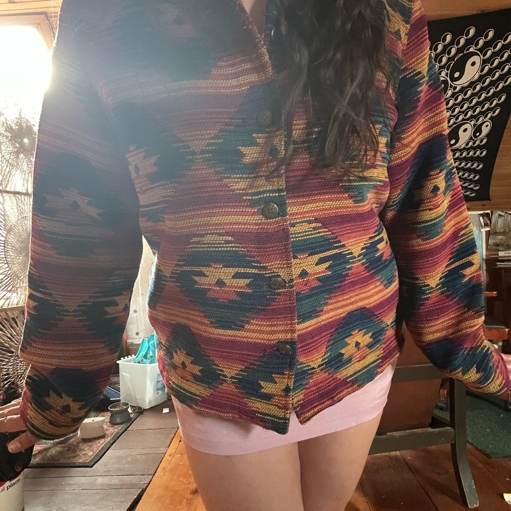 Alfred Dunner Southwest Rainbow Blazer/Shacket